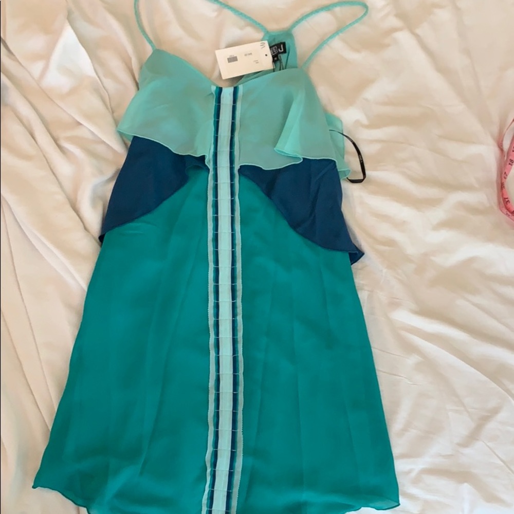 Revy J Aqua Blue Green Sleeveless Top